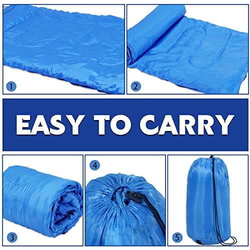 Junkin 12/36 Pcs Camping Sleeping Bags for Adult, Green, Cyan, Blue, 12 Pcs — view 4