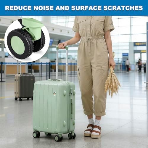 Wihozte Silicone Suitcase Wheel Covers, 32 Pcs Luggage Wheel Protector Covers for wheels is 5cm-6.5cm, Anti Scratch Luggage Wheel Protector for Suitcases Office Chairs Home Furniture — view 5