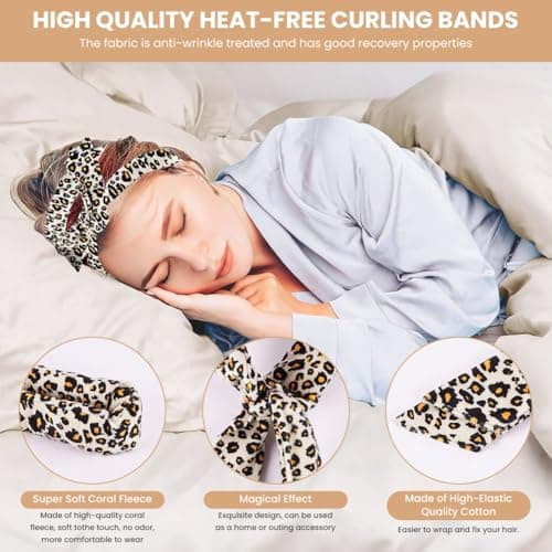 BUTBU Heatless Curlers Headband, 5PCS No Heat Hair-Curlers and Rollers — view 3