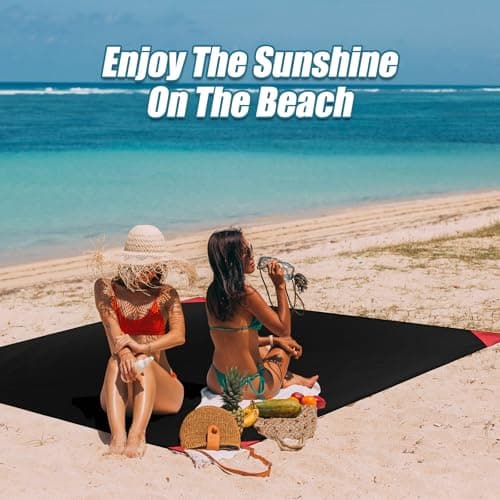 Odoland Hiking Blanket 180 x 160 cm Pocket Blanket Waterproof Heatproof Sandproof Thin Ground Sheet - Lightweight Foldable Beach Mat for Outdoor Camping, Travel, Hiking, Picnic for 2-4 People — view 5