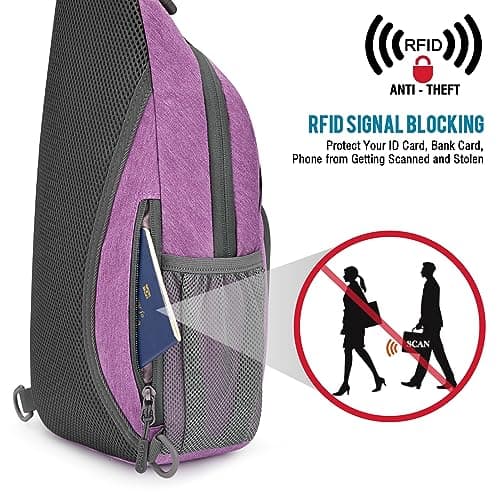G4Free Sling Bag Backpack Chest Shoulder Bag Anti Theft Crossbody Gym Daypack with Earphone Hole for Outdoor Cycling Travel Hiking Men Women — view 2