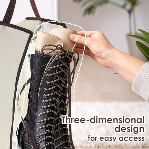 XLIUAX Large Portable Boots Storage Bag, Dust-Proof Boots Protector — view 6