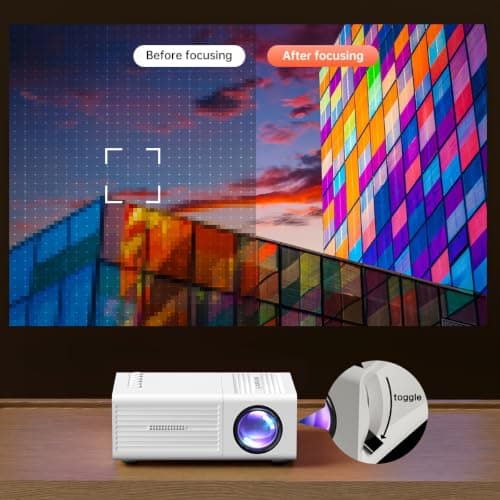Mini portable projector, with a brightness of 33 lumens, equipped with a remote control, and easily connectable to smartphones — view 4