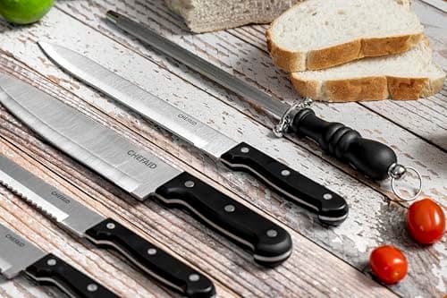 Chef Aid Utility Knife in Black – Stainless Steel Blade, Ergonomic Handle, Dishwasher Safe, Perfect for Everyday Food Prep — view 5