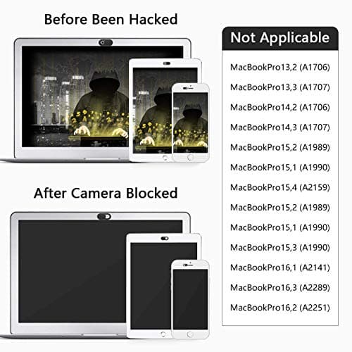 ivoler [6 Pack Webcam Cover Slider for Privacy, 0.027in Ultra Thin Design Web Camera Cover Slide for Laptop, Desktop, PC, Tablet, Smartphone and More - (Black) — view 5