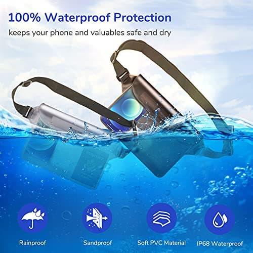 SYNCWIRE IPX8 Waterproof Pouch Bag with Adjustable Waist Strap-Screen Touchable Dry Bag with Adjustable Belt for Phone Valuables for Beach Swimming Snorkeling Boating Fishing Kayaking, etc — view 2