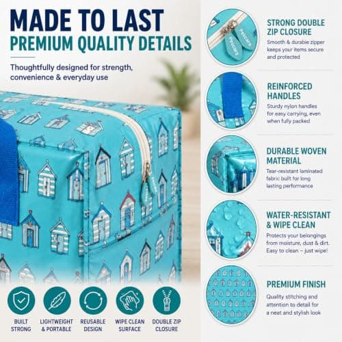 Extra Large Storage Bags Blue Beach huts (115 ltr) — view 5