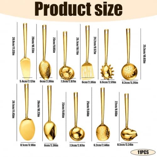 11 Pcs Stainless Steel Kitchen Utensil Set, Cooking Utensils Set — view 2