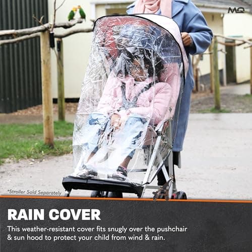 MobiQuip XL Pushchair Winter Accessories Pack - Sun Hood with Vision Panel, Rain Cover, Footmuff & Storage Basket - Official Add-Ons for MobiQuip Special Needs Buggy - Coordinates with Black Stroller — view 4