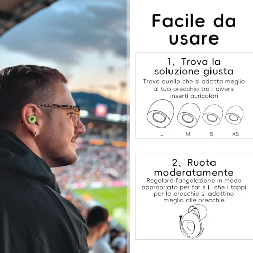 HOYIO Ear Plugs for Noise Reduction–Super Soft, Reusable Hearing Protection in Flexible Silicone for Sleep, Noise Sensitivity & Flights-8 Ear Tips in XS/S/M/L–27dB Noise Cancelling–Light Green — view 4
