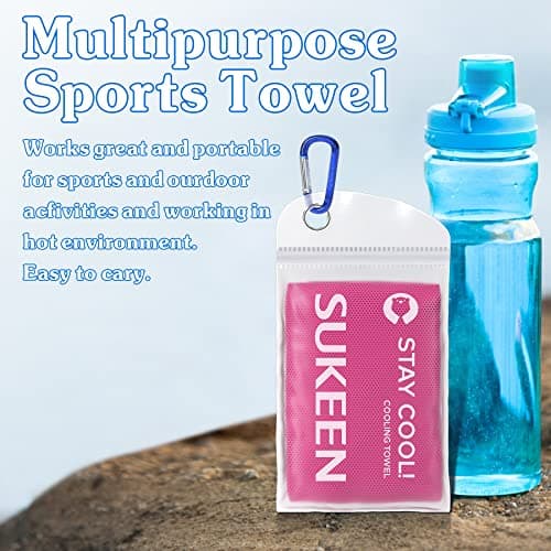 Sukeen Cooling Towel, 40"x12" Cooling Towels for Neck, Soft Breathable Sweat Gym Towel, Stay Cool Ice Cold Towels for Sport Workout Yoga Golf Running Camping — view 6