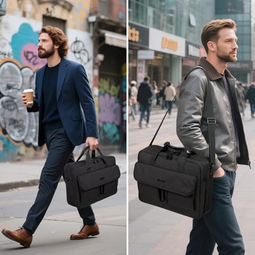 RAINYEAR Laptop Bag 15.6 Inch Multifunctional Computer Case Shoulder Bag — view 2