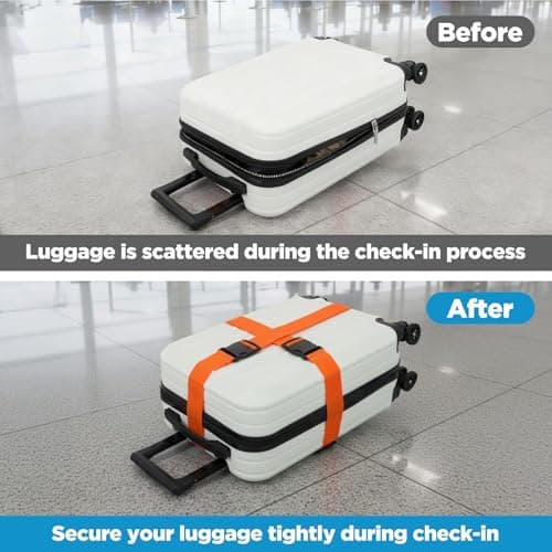 12 Pack Luggage Straps for Suitcase Belts Straps Wide Adjustable Heavy Duty Packing Strap cincha Travel Belt Bag Closure Belts for Luggage Accessories for Business Traveling Packing (Multicolor) — view 6