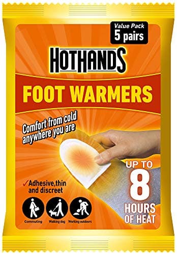 HOTHANDS Unisex's 372-3970 Hand Warmers, Clear, 5 Pairs & HOTHANDS Foot Warmers - 8 hours of heat - Air activated - Ready to use - 5 Count (Pack of 1) — view 4