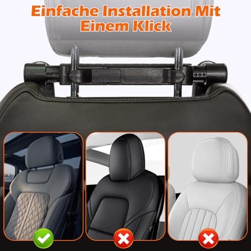 Car Headrest Pillow for Car Seat, Adjustable Rotating Car Sleeping Pillow with Ergonomic Head and Neck Support for Adults and Kids, Detachable Travel Car Pillow for Comfortable Rest (Curry Brown) — view 5