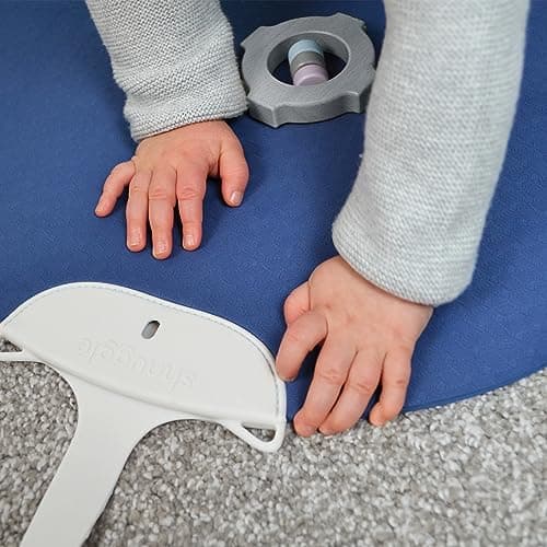 Shnuggle Baby Travel Floor Mat – Lightweight Roll-Up Foam Mat with Integrated Carry Handle for Tummy Time, Floor Play, Baby Yoga, Changing & Travel. Grey — view 4