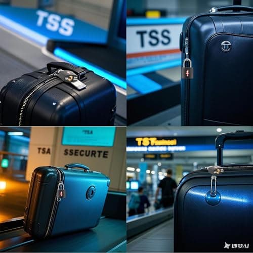 DUALCROWN 4 Pack Neon Square TSA Approved Luggage Locks with Key for Suitcase Carry On Backpack Laptop Bag Travel Accessories — view 3