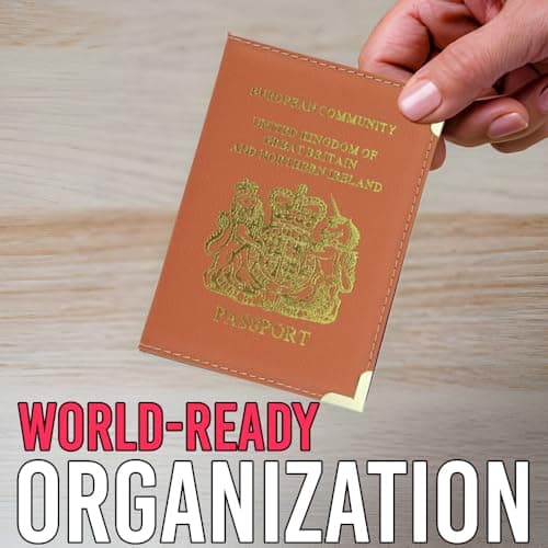 BMLIMITED BML Passport Holder & Travel Wallet Premium Organiser for Passport, Cards, Boarding Passes Stylish Passport Protector Cover Ideal Travelers (Orange) — view 3