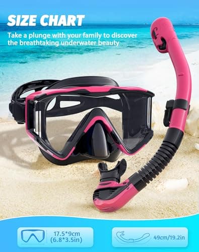Zeligerstar Snorkel Set Adults, 3 Window Panoramic Mask, Anti-Fog Dry Top — view 6