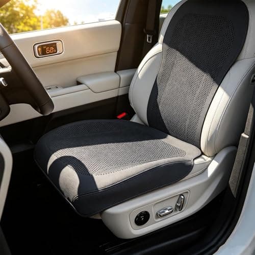 Car Seat Cooler – 25.98 Inch Ventilated Cushion | PU Leather Cooling Pad – Breathable Automobile Seat Protector For Travel Commuting Road Trips Vehicle Interior Comfort — view 2