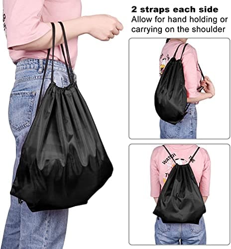 KAHEIGN 15Pcs Drawstring Bag, 14 Colors Drawstring Tote Bag Cinch Gym Bags Storage Backpack Draw String Bag for School Gym Traveling Swimming (39 x 34cm) — view 3