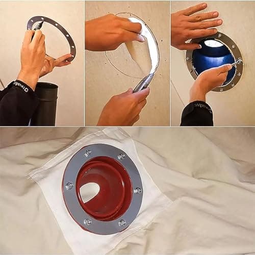 ACESOME Tent Flashing Kit, Heat Resistant Tent stove Jack Kit, with Silicone Pipe Resistant +Stainless Steel Base, Tent Chimney Anti-scalding Cover, Camping Accessories for Wood Burner Traveller Stove — view 6