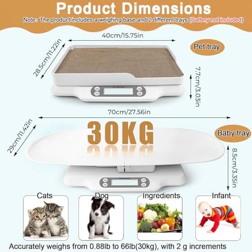 Baby Scales Digital Pet Scales for Weighing, Multi-use Baby Weighing Scales — view 4