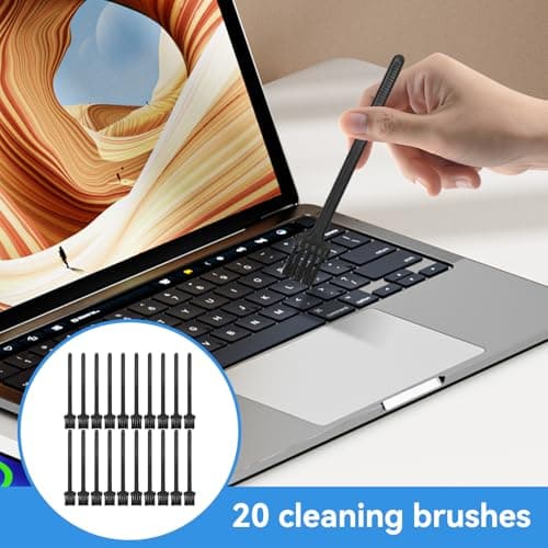Agatige 20 Pcs Electric Shaver Cleaning Brushes, Razors Brush Set, Trimmer Cleaner Brush with Long Handle for Computer Keyboard Shaver Appliance and More — view 2