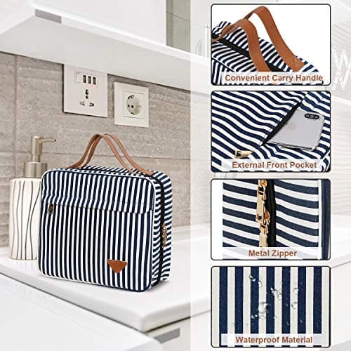 Wash Bags, Toiletry Bag, Makeup Bag Travel Hanging Cosmetic Bag, Wash Bag with Hanging Hook, Make Up Case Organizer Waterproof for Travel and Bathroom Shower, Gifts for Women & Girls — view 5