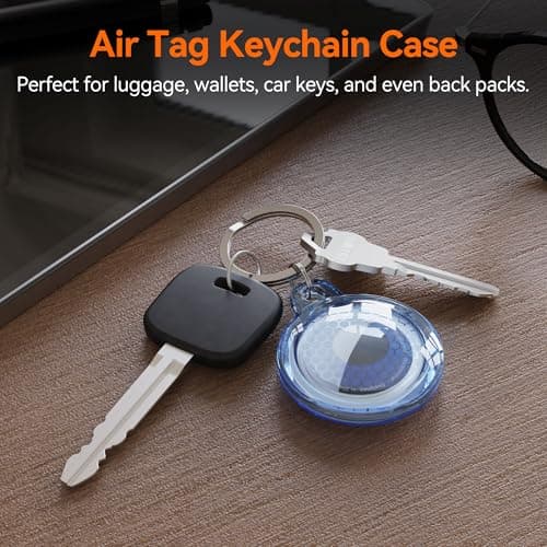 New IPX8 Waterproof Airtag Holder, 6 Pack Airtags Case with Keychain, [Tightly Sealed] [Drop-Proof] [Anti-Scratch] Full Body Protective Airtag Holder, Find Your Luggage, Pet, Keys, & More (6 Colors) — view 6