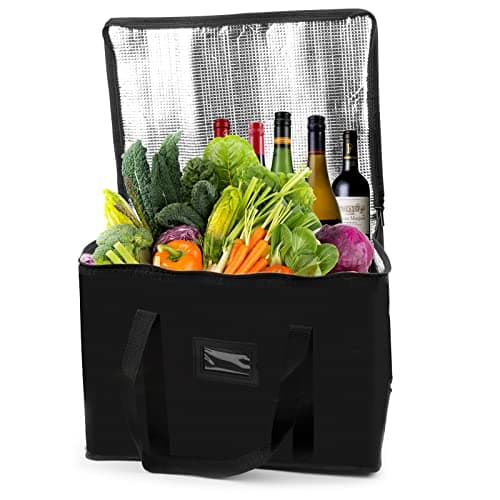 Beautyshow Soft Cooler Bag, 40L Large Cool Bag, Grocery Shopping Bags, Picnic Bag, Thermal Food Delivery Bag, Insulated Bag, Cooling Bag for Camping BBQ Shopping Fishing Family Outdoor Travel