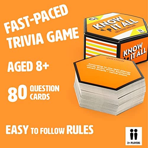 Ginger Fox Know It All Trivia Card Game – Family Quiz & Travel Game Ages 8+ — view 3