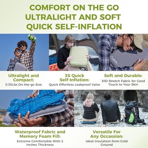 ATEPA Inflatable Seat Cushion, Olive — view 6