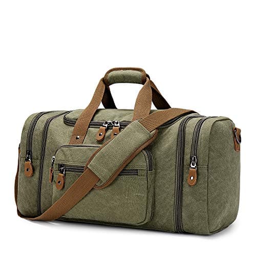 Gonex 60L Expandable Canvas Holdall for Men, Travel Duffle Overnight Bag — view 4