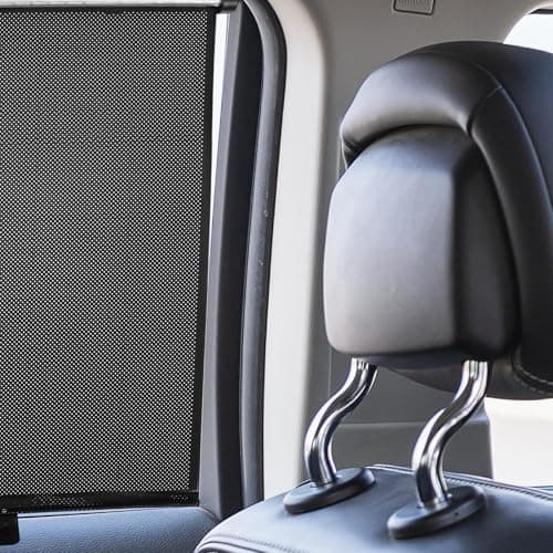 Car Side Window Sun Shade Roller Black PVC for Rear Seats — view 6