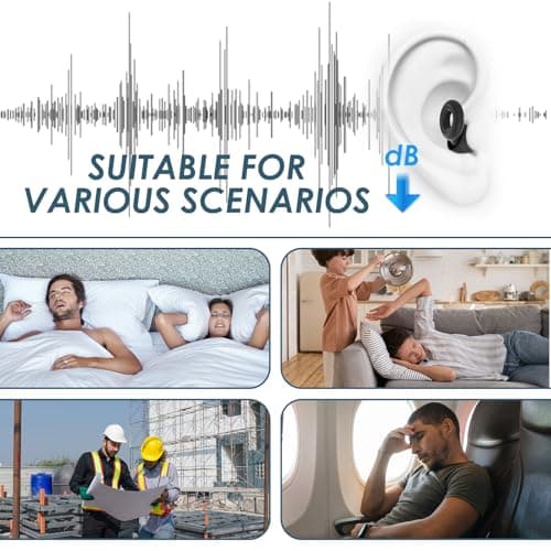 Ear Plugs Sleep, Reusable Noise-Reducing Silicone Earplugs with 4 Tips — view 6