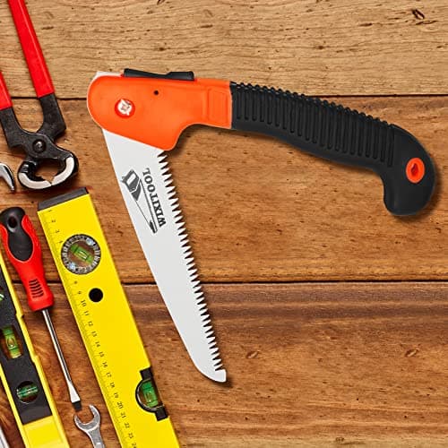 Folding Hand Saw, Pruning Saw for Trimming Gardening Camping Hiking Orange — view 5