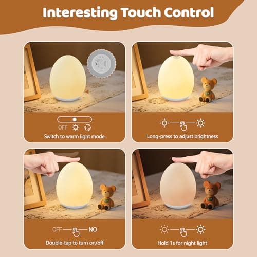 MediAcous Baby Night Light, 7 Colors & Dimming, Rechargeable — view 6