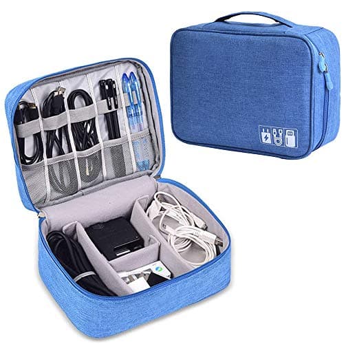 Kaxich Electronics Accessories Bag Travel Gadget Bags Portable Cable Organizer Case Waterproof Universal for Adapters Memory Cards, USB Cables