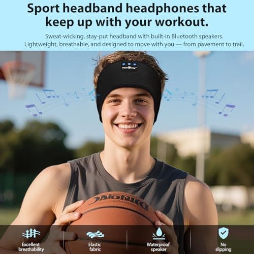 MUSICOZY Cooling Sleep Headphones Bluetooth Headband for side sleepers — view 5
