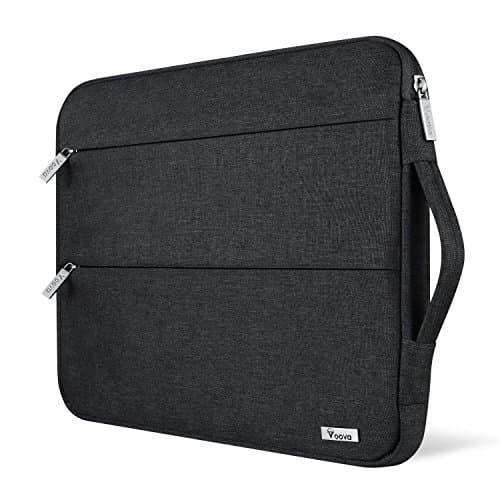Voova Laptop Sleeve Case 13 13.3 Inch for MacBook Air 13 M1/M2/M3 2020-2024, MacBook Pro 13/14, Waterproof Slim Computer Bag Cover with Handle and Accessory Pocket, Black