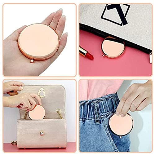 OVNMFH to My Granddaughter - Reflection Engraved Hand-Held Folding Mirror, Stainless Steel Compact Pocket Mirror, Folding Pocket Mirror Encouragement Gifts from Grandparents (Rose Gold) — view 2