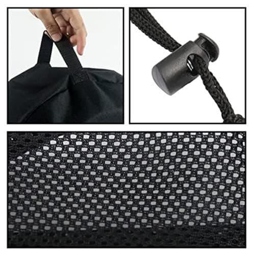 RV Hose Storage Bag - Equipment Organizer for Hoses & Cables | Oxford Cloth with Breathable Mesh Top, Drawstring Closure, Black Container for Water Pipe, Rope, Cable, Power Strip — view 5