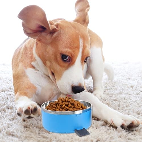 Pet Travel Bowl 1400ml Spill Proof Double Layers Stainless Steel — view 5