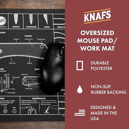 Knafs - Knife Mouse Pad - Oversized Shop Mat 10x14 Inch — view 2