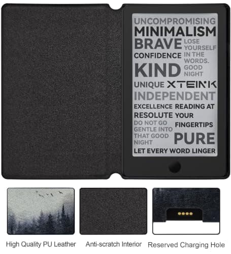 Magnetic Case for 4.3" Xteink X4 Pro Pocket eBook Reader, (Misty Forest) — view 2