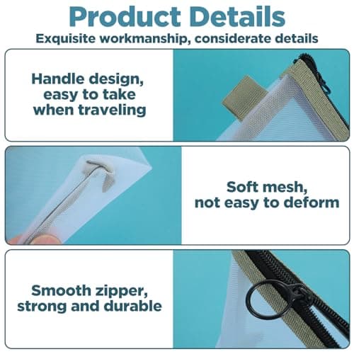 Ouligay 4PCS Small Travel Makeup Bag with Zipper Mini Cosmetic Pouch Mesh Make up Pouch Purse Pouches for Inside Purse Bag Organizer Insert for Home Organizing Size Assorted Colors — view 6