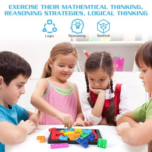 Ainiv Pop Puzzle Popper Fidget Game, Push Pop Brain Teasers Toy, Silicone Jigsaw Building Blocks Game Board, Educational Learning Puzzle and Intelligence Toys for Anxiety & Stress Relief — view 3