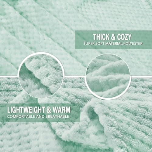 Exclusivo Mezcla Large Waffle Fleece Throw Blanket for Sofa, 127x178 CM — view 6
