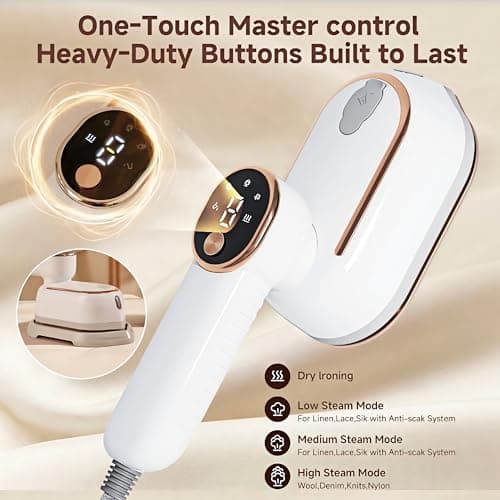 HRDZML Travel Steamer for Clothes,1400W Travel Iron,10-Second Rapid Heat-Up — view 2